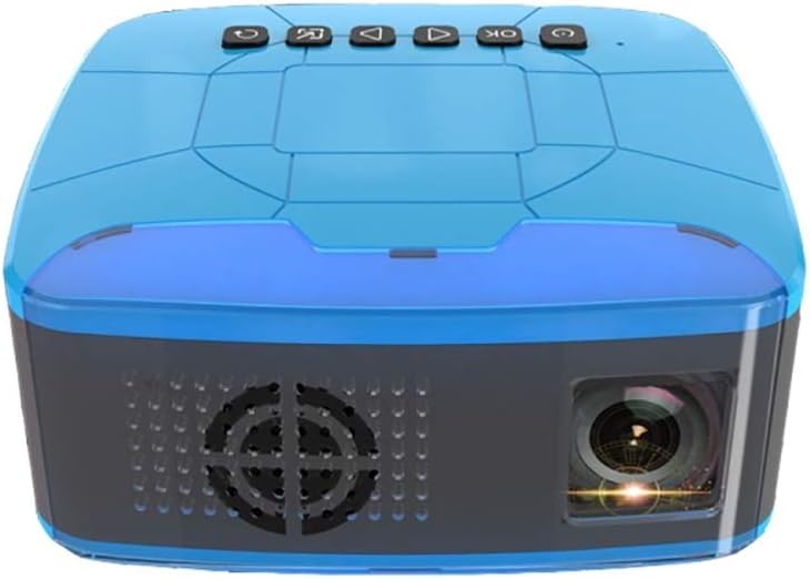 Short Focus Movie Projector 500 ANSI Lumens, Lamp Life 20000 Hrs 100 Inches Projection Screen Pocket Mini Projector Supports Mini USB TF AV HDMI