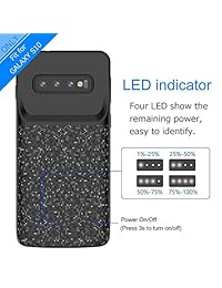 PEYOU   Funda para Samsung Galaxy S10 (4700 mAh, incluye cargador de seguridad externo, TPU, resistente a los golpes, funda de carga para Galaxy S10 de 6,1 pulgadas)