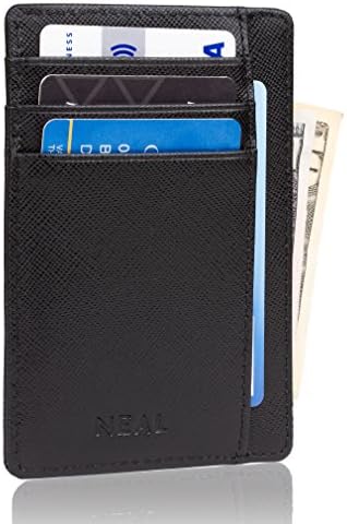 Slim Front Pocket Wallet Gift Set for Men, RFID Blocking, Top Grain Leather