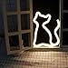 Decorative LED Cat Shaped Neon Night Light Wall Decor Lamp for Children's Room Party Christmas Wedding Decoration (Neon Cat - Warm White)