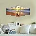 Wieco Art Sunset Ocean Canvas Prints Wall Art Paintings Decor 5 Piece Modern Stretched and Framed Seascape Sea Beach Giclee Artwork Photo Picture Ready to Hang for Living Room Bedroom Home Decorations