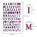 WXJ13 8 Colors Letter Stickers Self Adhesive Alphabet Stickers PU Material, Each Color One Sheets