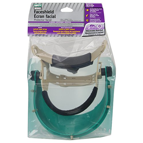Safety Works Adjustable Headgear with Faceshield - Thumbnail 2