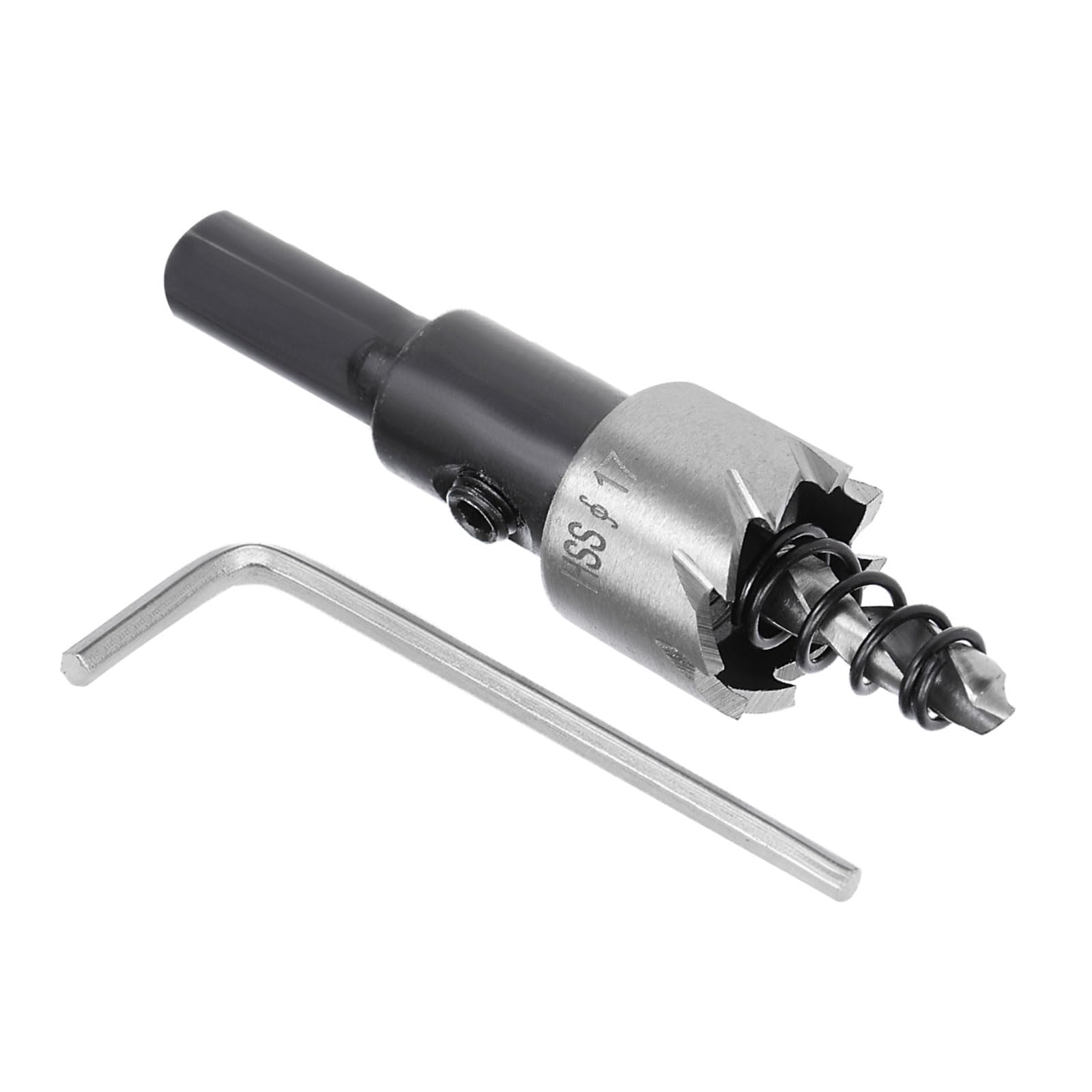 Kozelo 1pcs Hole Saw - [17mm] HSS (High Speed Steel) 4341 Drill Bit Hole Cutter for Stainless Steel Aluminum Metal Wood Plastic Use, Triangular Shank