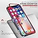 for iPhone Xs Max Case.MACBOU Fashion Magnetic Adsorption Metal Tempered Glass 360° Full Protection Luxury Case Cover for iPhone Xs Max (Black+Transparent)
