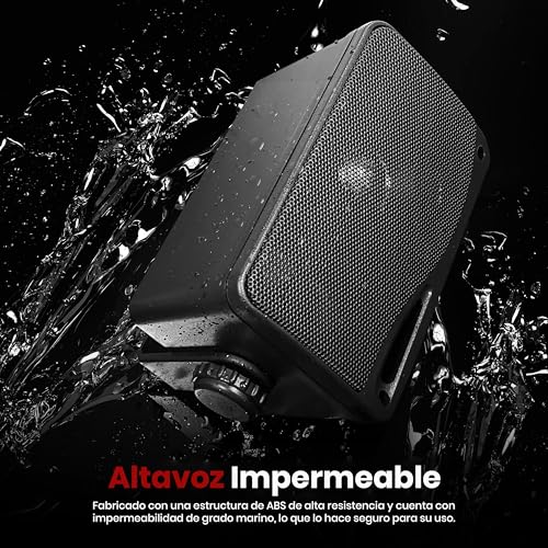 Pyle bocinas para exteriores e interiores 3 vías - 3.5” 200W impermeables grado marino, carcasa ABS resistente, uso en casa, bote, alberca, jardín