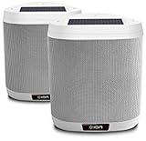 ION Audio Keystone | Mountable Wireless Solar-Rechargeable Outdoor Stereo Speakers with Remote Control (Pair)