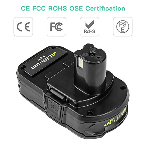 Dosctt 2 Pack 2.5Ah P102 Battery for Ryobi 18V One Plus Lithium Battery One+ Compact 18 Volt Power Cordless Tools P103 P105 P107 P108 P109 P122 - Thumbnail 2