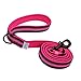 Geohee Heavy Duty Dog Leash by ARIKON, Adjustable Length - Reflective Strips - Soft Padded Leash, Handle for Walks, Perfect Leash for Medium and Large Dogs (Hot Pink)