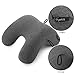 OlymFits Travel Pillow Memory Foam, Back Neck Support Pillow Sleeping, Nap, Airplane, Kids, Car Office. (Gray)