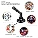 Hitechway Plug and Play Home Studio Adjustable PC/Desktop/Laptop/Notebook Omnidirectional Condenser Microphone Mic with 3.5mm Plug, Ideal for Skype, FaceTime, Microsoft Cortana, LOL, Youtube (Black)