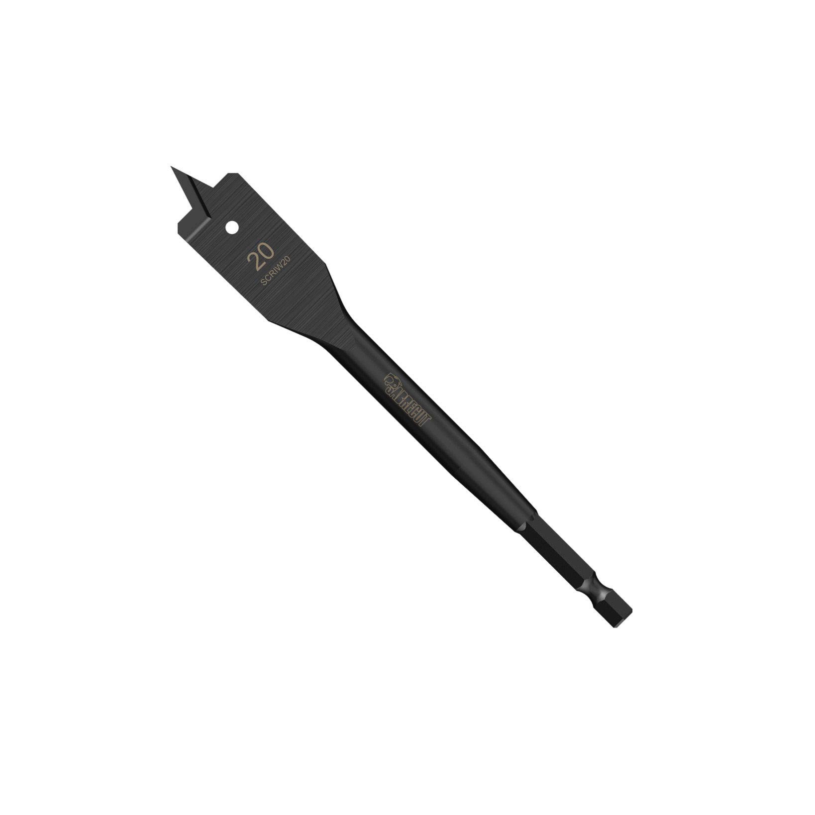 1 x SabreCut SCRIW20_1 20mm x 152mm Impact Rated Flat Wood Spade Bit for Softwood Hardwood Chipboard