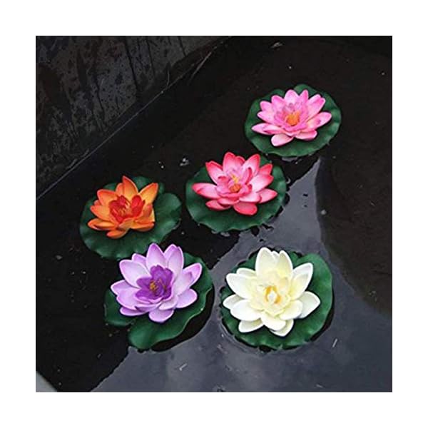 4-Pcs-Solar-Water-Feature-Artificial-Lotus-Floating-Pond-Planter-Realistic-Water-Lily-Fountain-Waterproof-Landscape-Plants-Decoration-18cm-As-Shown-1 4 Pcs Water Feature Artificial Lotus Floating Pond Planter Realistic Water Lily Fountain Waterproof Landscape Plants…