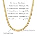 WINNICACA 24K Gold Plated Italy Chain Necklace for Mens Cuban Snake Chain Necklace for Womens Mens Girls 18''-28inch,3mm-6mm Wide,Christmas Friendship Gifts