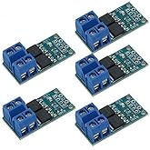 DEVMO 5PCS DC 5V-36V 15A(Max 30A) 400W Dual High-Power MOSFET Trigger Switch Drive Module 0-20KHz PWM Adjustment Electronic S