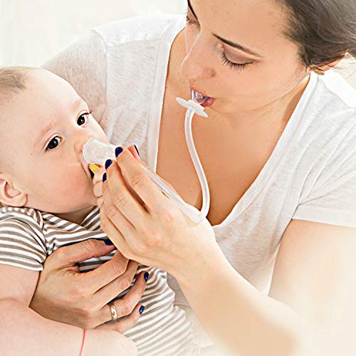 Deyace Baby Nasal Aspirator, Nose Cleaner and Booger Snot Sucker, Anti-Backflow Design, Food Grade Silicone Material, Helps Breathing, Sleeping, Silicone Tubes For Easy Use and clean