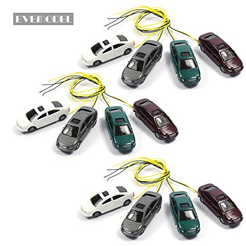 Evemodel EC100 12pcs Head Light Model car 1:87 Scenery HO 12V