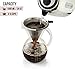 Apace Living Pour Over Coffee Maker Set w/Coffee Scoop and Cork Lid - Elegant Coffee Dripper Pot w/Glass Carafe & Permanent Stainless Steel Filter (1000 ml / 34 oz)