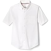 French Toast Boys' Short Sleeve Oxford Dress Shirt (Standard & Husky), White, 3T