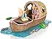 Joykick Fairy Garden Boat Kit - Miniature Hand Painted Figurine Statues with Accessories - Set of 6pcs for Your House or Lawn Decor