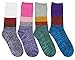 Women's Lady's 4 Pack Multi Color Cotton Crew Socks Multi Color2 One Size