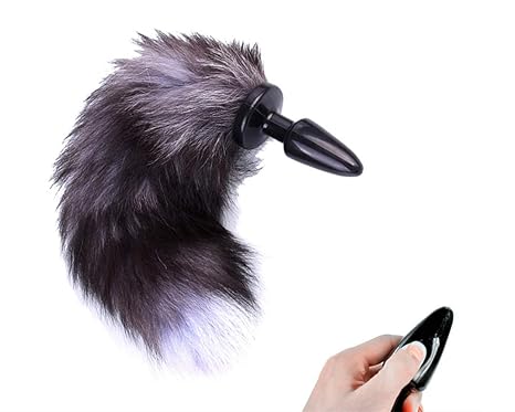 Authda Konische Form Analdildo Silikon Soft - Buttplug mit Faux Fox Tail Analplug für Anfänger