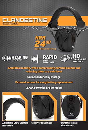Venture Gear VGPME10 Clandestine Electronic Earmuff Hearing Protection