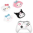 DLseego Dogs & Rabbit & Cat 4PCS Thumb Grips Caps for Xbox One PS5 PlayStation4 DualSense Switch Pro Wireless Controller Steam Deck, Soft Silicone Anti-Slip Button Cap Japanese Cartoon Joystick Cover