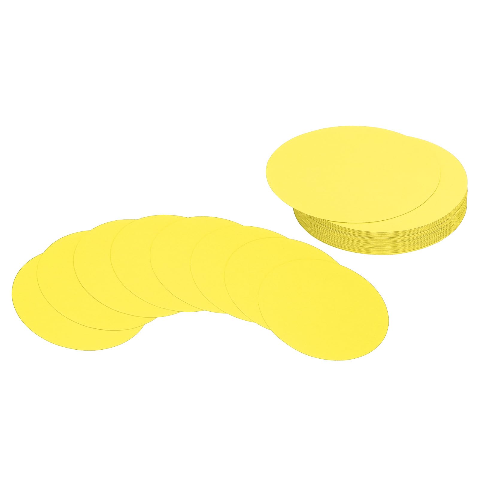 PATIKIL 4inch Circle Card Stock, 36Pcs Round Shape Cutouts Paper Thick Cardstock Coaster for DIY Craft Projects Classroom Bulletin Board Decor, Yellow