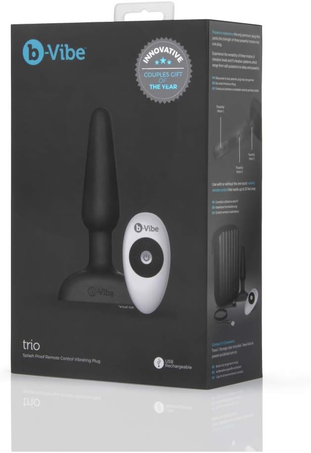 b-Vibe Trio Plug, Black - Image 3