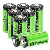 RCR123A Rechargeable Batteries KinGuard 8 batteries  3.7V 750mAh CR123A Li-ion Battery for Arlo Camera VMC3030 VMK3200 VMS3330 3430 3530 Security System Flashlight