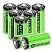 KinGuard RCR123A Rechargeable Batteries 3.7V 750mAh CR123A Lithium Battery for Arlo Camera VMC3030 VMK3200 VMS3330 3430 3530 Flashlight - 8 Pack