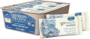 Gomacro, Nutrition Bar Oatmeal Chocolate Chip Organic 12 Count, 2.3 Ounce