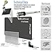 Clean Screen Wizard Microfiber Dust Cloths and Screen Cleaner for MacBook 11 inches, Laptops NoteBooks 11, Tabs 11 in, 4 Pack Bundle Cleaning Cloths Kit and Microfiber Sticker, Grey
