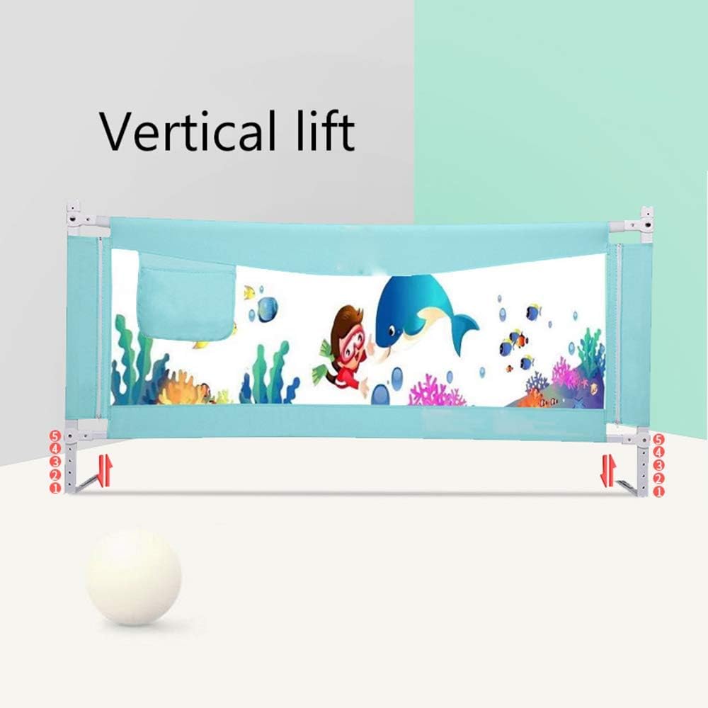 Folding Bed Babys Bed Rails 150 180 200 cM Foldable Best As Babys Bed Toddler Safety Rail Baby Single Bedrail Breathable (Color : B, Size : 2.2m)