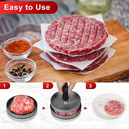 Metal Food Grinder Attachment for KitchenAid Stand Mixer, AMZCHEF Meat Grinder Attachments Included 3 Sausage Stuffer Tubes & Holder, 4 Grinding Plates, 2 Grinding Blades, Burger Press, Cleaning Brush