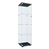 FLYMUHJIA Curio Cabinet Glass Display Case for