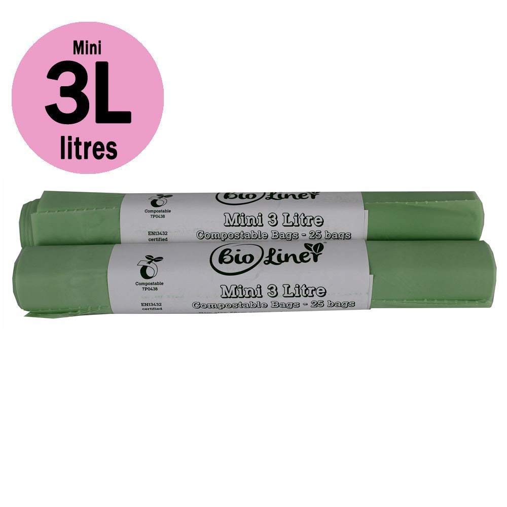 Home Kitchen Worktop Compost Food Waste Bin Liners for EN13432 BioLiner