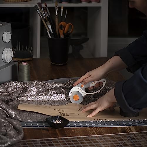 Fiskars 60mm Rotary Cutter for Fabric Titanium Rotary Cutter Blade