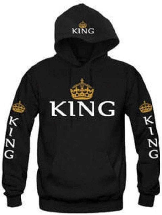 ULIIM King Queen Impreso Sudaderas con