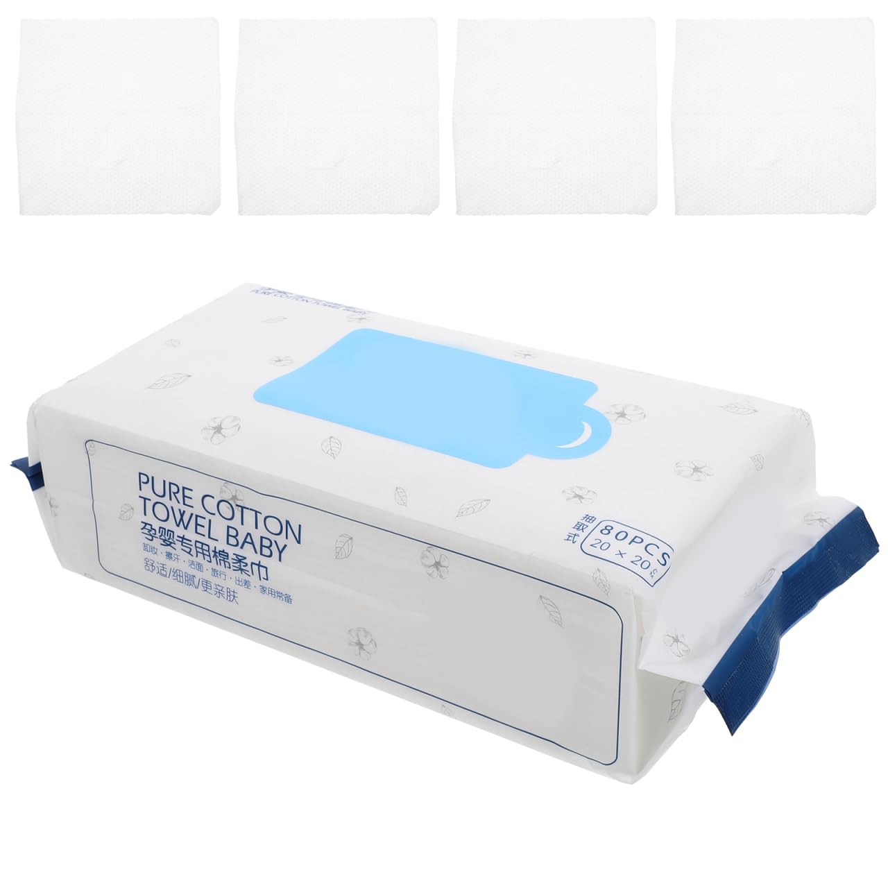 Milisten 80pcs Disposable Face Washing Towels Soft Pure Cotton Tissue Multi-purpose Cleaning Pads for Face Hands and Accessories Flexible and Durable Design