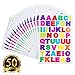 SUBANG 50 Sheets A to Z Colorful Letter Stickers Self Adhesive Alphabet Stickers Cardstock Stickers, Different Color Alphabet Available