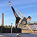 PHOTNO athletic pants women yoga workout gym leggings Stretch Sports Pants Trousers (S, Black)