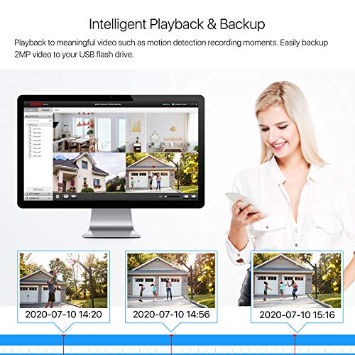 ZOSI H.265+ 5MP Lite 8 Channel Security DVR Recorder,8CH Hybrid 4in1