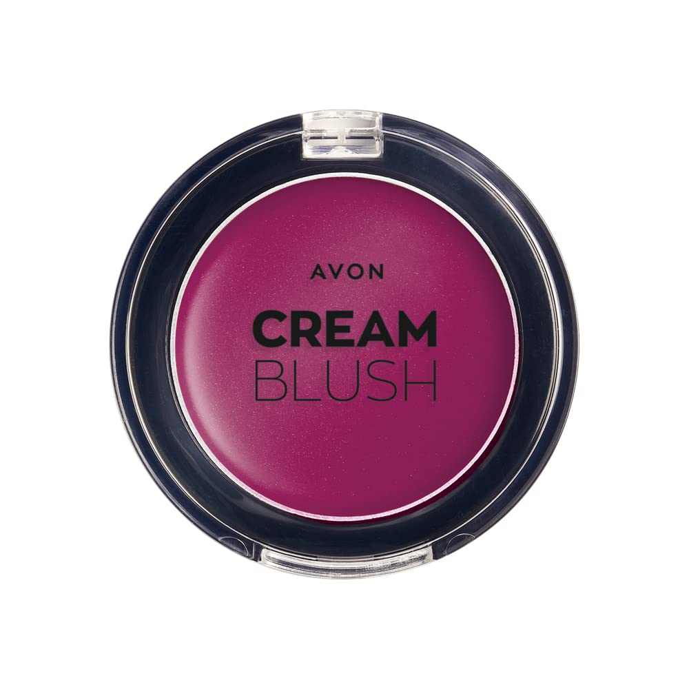 Avon Cream Blush Plum Pop, Creamy, Lightweight and Easy-to-Blend Formula for a Natural Hint of Sheer Lip and Cheek Colour