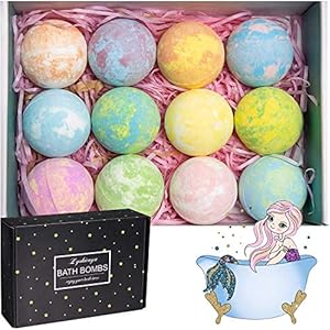 Bath-Bombs-for-Women-Bath-Bombs-for-Kids-Bath-Bombs-for-Men-Bath-Bombs-for-Family-24-Star-Bath-Bombs Bath Bombs Gift Set, 24 Pcs 60g/pcs Bubble Bombs, Handmade Natural & Organic Bath Ball with Fizzy Bubbles, Birthday Gift…