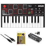 Akai Professional MPK Mini Play | Standalone Mini Keyboard & USB Controller With Built-In Speaker, MPC-Style Pads, On-board Effects, 128 Instrument- & 10 Drum-Sounds, and Software Suite Included