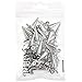 RUBYCA 25MM 30 Sets Large Metal Big Tree Spikes and Studs Metallic Screw-Back for DIY Leather-Craft Silver Color