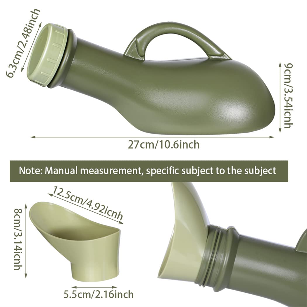 Urinal Travel Toilet Urinal Bottles with Funnel Pee Bottle Urinals Unisex Portable Urine Bottle Pee Container for Camping Outdoor Car Travel 1000ML