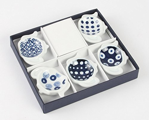 Saikai Pottery 5 sets of Pot type Chopstick rest set 14053 from Japan - Thumbnail 2